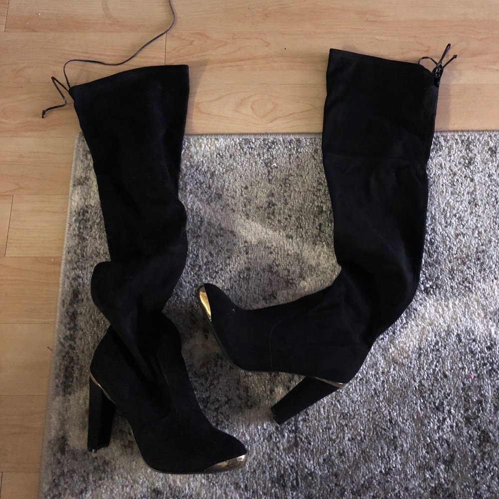 Over the knees black boots